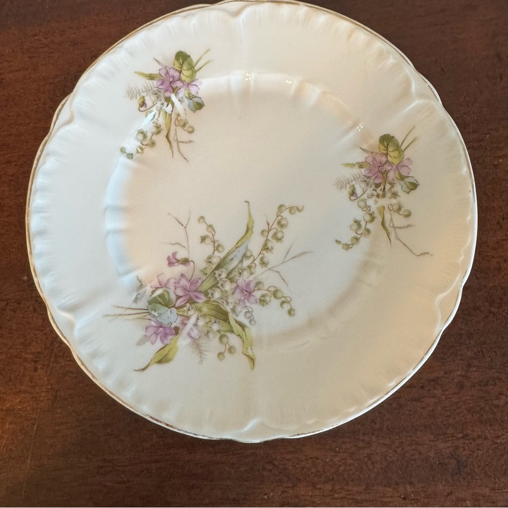 Antique C.T. Made In Germany Purple Flower Plate 7.5”